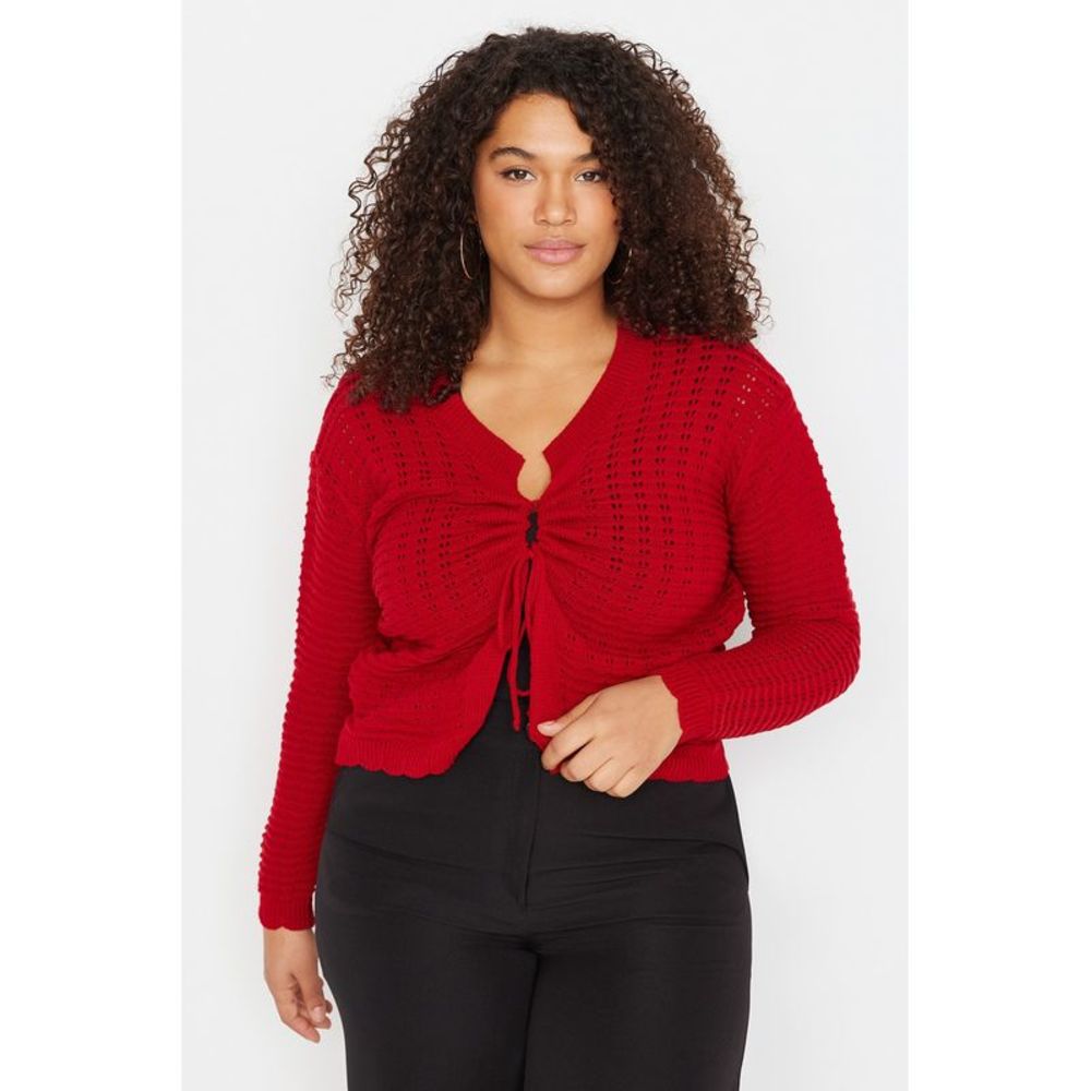 NWT Trendyol Women Relaxed fit V Neck Knitwear Plus Size Cardigan